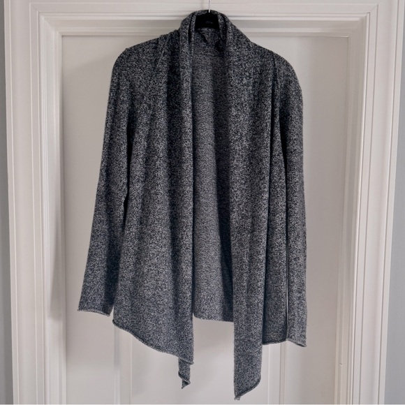 Dark Grey Open Cardigan Wrap Sweater – No Size Tags, Fits Like Women’s Medium - Picture 2 of 10